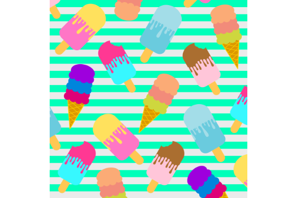 Download Ice Cream Pattern, Cute Digital Paper - Cute digital paper Collection