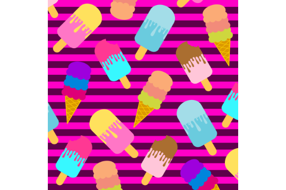 Download Ice Cream Pattern, Cute Digital Paper - Cute digital paper Collection
