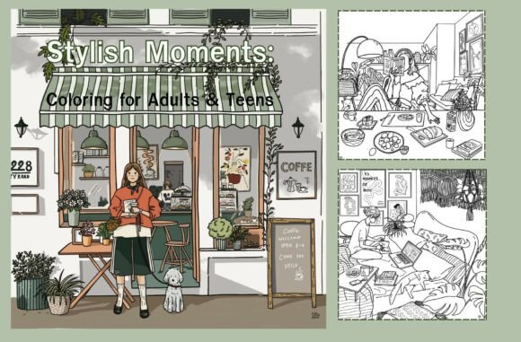 Download Stylish Moments: Coloring for Adults - Coloring for adults Collection
