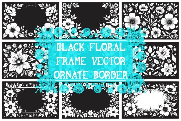 Download Elegant Laser Cut Black and White Floral - Black and white Collection