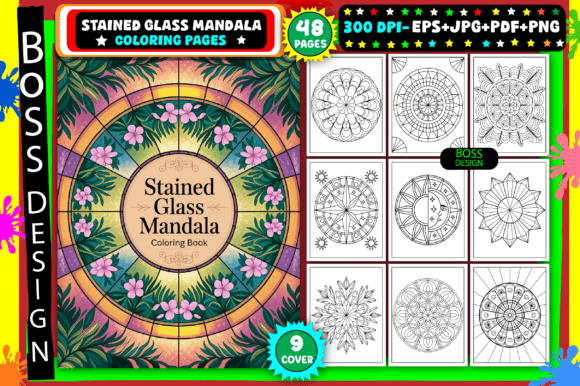 Download Stained Glass Mandala Coloring Pages - Premium Resources
