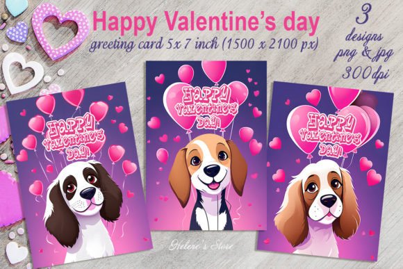 Download Funny Valentines Dog Greeting Cards Set - Greeting Collection