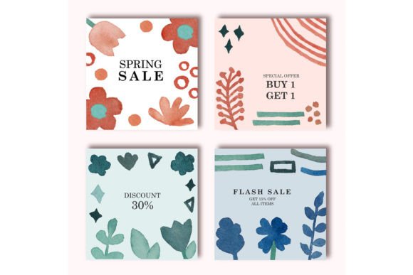 Download Spring Flower Illustration Sale Poster - Spring flower illustration Collection