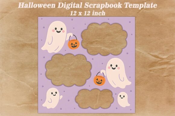 Download Halloween Digital Scrapbook Template - Halloween digital scrapbook Collection