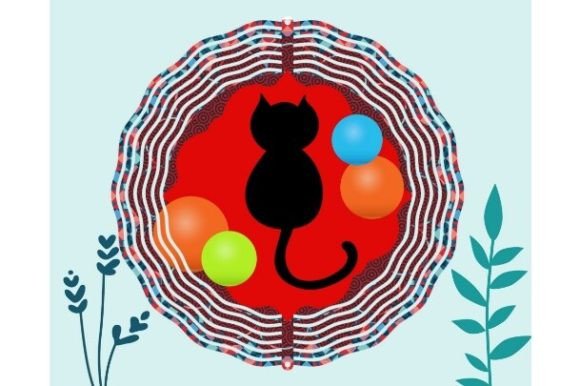Download Black Cat Wind Spinner Animal Background - Premium Resources