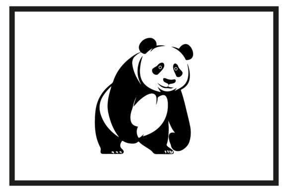 Download Panda Silhouette Black and White Clipart - Black and white Collection