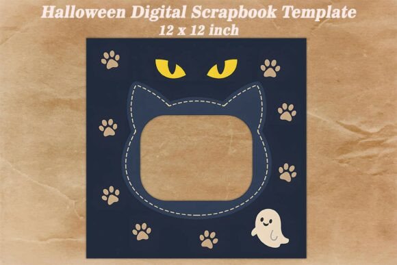 Download Halloween Digital Scrapbook Template - Halloween digital scrapbook Collection