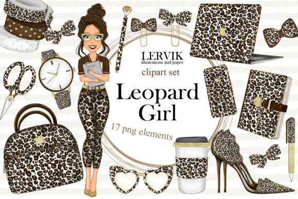 Download Girl Planner Clipart Leopard Print - Planner clipart Collection