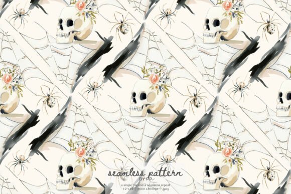 Download Gothic Skeleton Seamless Pattern - Premium Resources