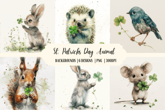 Download St. Patricks Day Animal Background - Premium Bundle