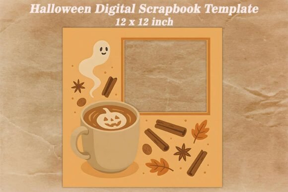 Download Halloween Digital Scrapbook Template - Halloween digital scrapbook Collection