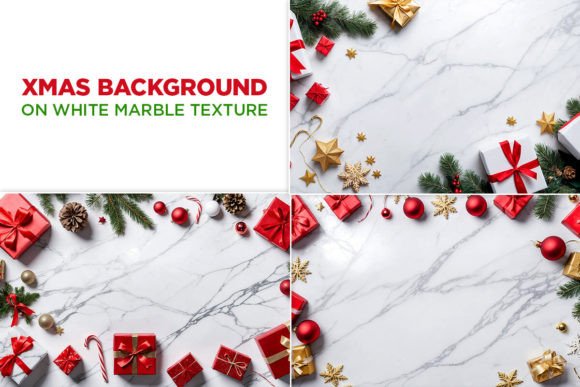 Download Xmas Greeting on White Marble Background - Greeting Collection