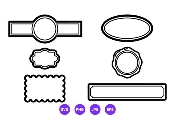 Download Black and White Label Frame Set - Black and white Collection